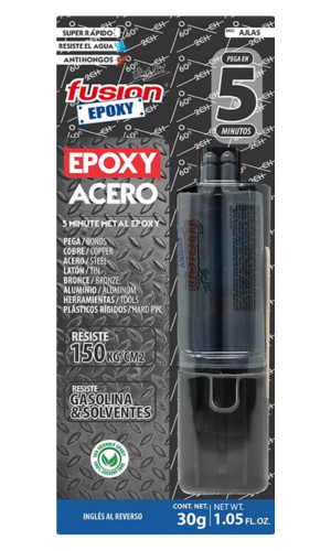 EPOXY STEEL ACERO JERINGA LIQUIDO 5 MIN
